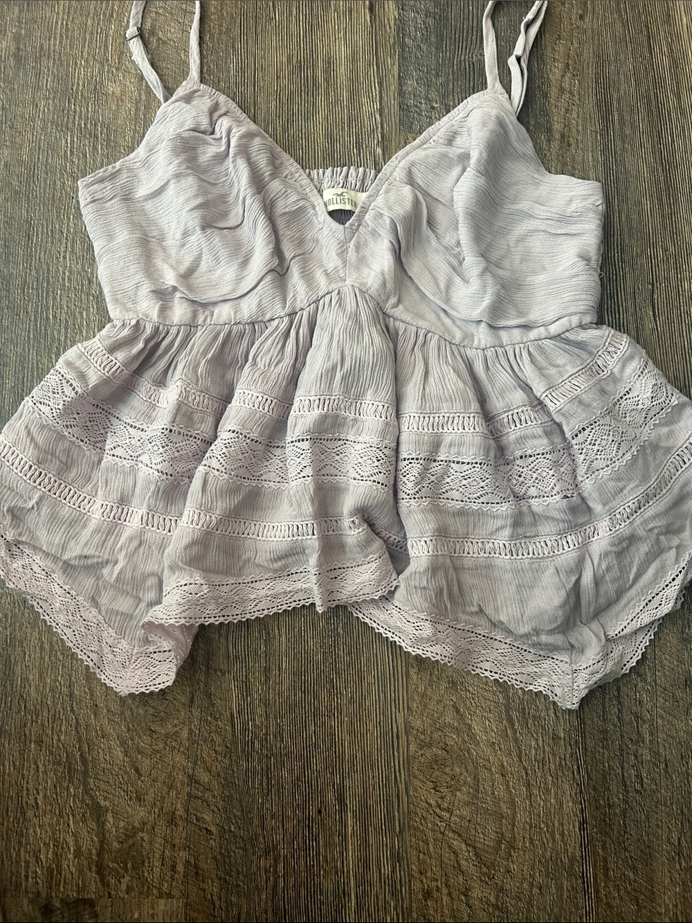 Hollister Lavender Smocked Tank Top